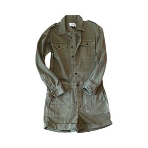 Current/Elliott Olive Coverall Shorts